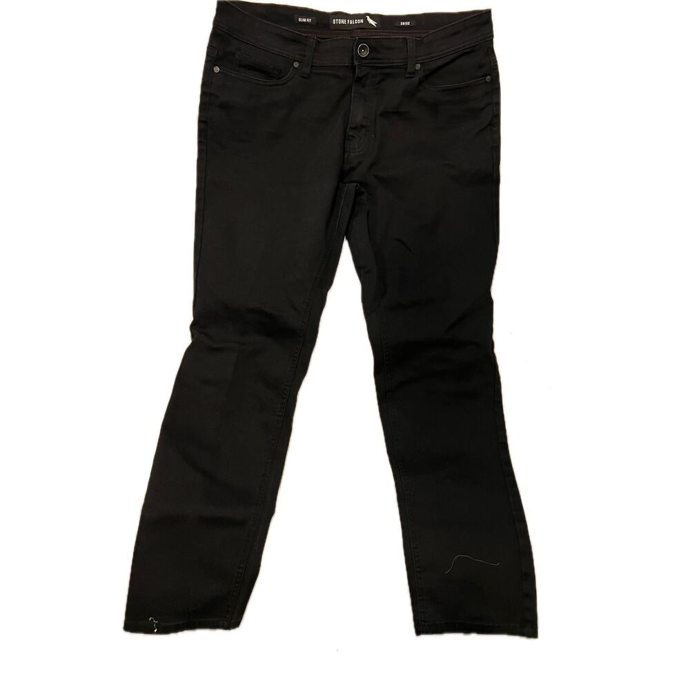 Stone Falcon Black Slim Jeans Mens 38x32